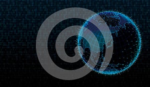 Global network technology image banner