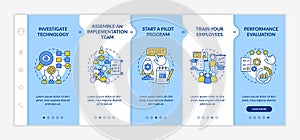 Technology implementation onboarding vector template