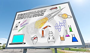 Technology innovation concept on a billboard