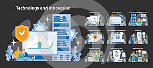 Technology and Innovation concept. Flat vector illustration