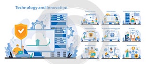 Technology and Innovation concept. Flat vector illustration