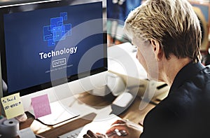 Technology Innovation Digital Evolution Homepage Concept