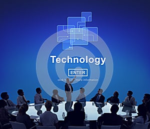 Technology Innovation Digital Evolution Homepage Concept