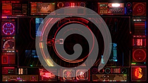 Technology Interface Computer HUD Data Digital GUI Screen (4K UltraHD Loop)