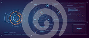 Technology Interface DesignÃ¯Â¼ÅBlue light background, technology effect, structure, networking. photo