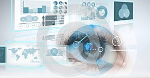 technology interface panels with eye