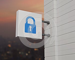 Technology internet security and safety online concept, 3D rendering