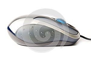 Technology: isolated mouse over white background