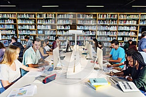 Technology Library Student Learning Concept