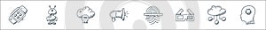 technology line icons. linear set. quality vector line set such as artificial intelligence, cloud computing, d glasses,