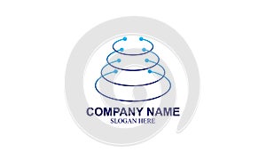 Technology logo, solution technology concept logo