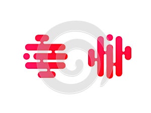 Technology logo triangle vector pyramid flow dot