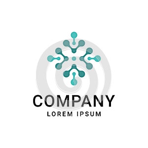 Technology logo vector design modern monogram template on white background