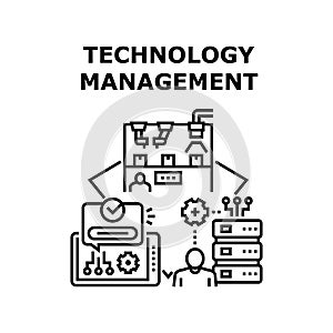 Technology management icon vector illustration