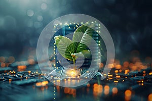 Technology meets nature computer nurtures growth of futuristic tech plant