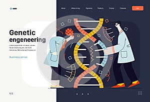 Technology Memphis illustration. Creative landing web page template