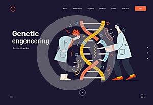 Technology Memphis illustration. Creative landing web page template