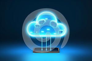 Technology mobility business computing storage cloud information networking connect concept digital communication server