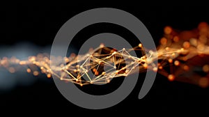 Technology network connection system forming abstract data stream