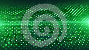 Technology network data connection, Digital data analysis and data binary coding, Digital cyberspace and network of cyber security