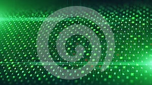 Technology network data connection, Digital data analysis and data binary coding, Digital cyberspace and network of cyber security