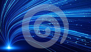 Technology Network Digital Data Flow Artificial Intelligence data analytics processing abstract visualization concept background