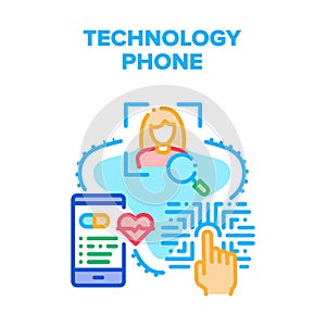 Technology Phone Vector Concept Color Illustration