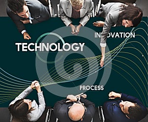 Technology Process Innovate Network Data Concept photo