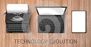 Technology progress from feather to laptop