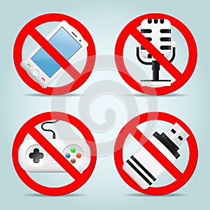 Technology prohibited signs