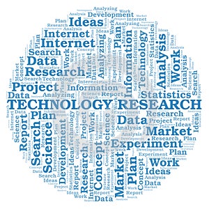 Technology Research word cloud.