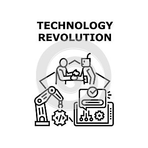Technology revolution icon vector illustration