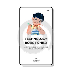 technology robot child vector