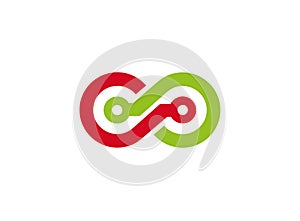 Technology S for logo design illustration