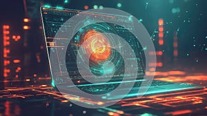 technology scanning radar laptop