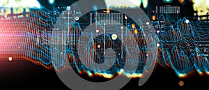 Technology and science background.Computer science engineering and block chain concept