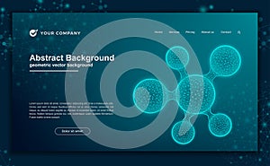 Technology, science, futuristic background for website designs. Abstract, modern background for your landing page design