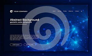 Technology, science, futuristic background for website designs. Abstract, modern background for your landing page design. photo