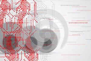 Technology security concept in abstract background