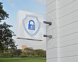 Technology security insurance online concept, 3D rendering