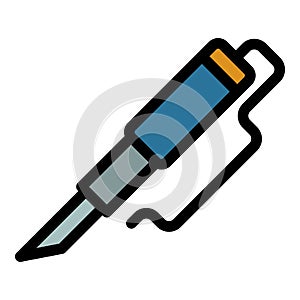 Technology soldering icon color outline vector