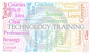 Technology Training word cloud.