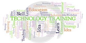 Technology Training word cloud