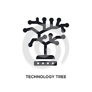 technology tree isolated icon. simple element illustration from artificial intellegence concept icons. technology tree editable