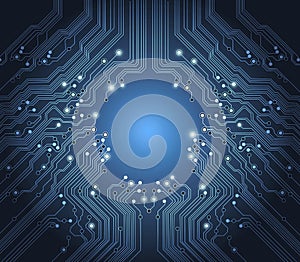 Technology vector abstract blue background