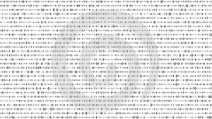 Technology vector binary code. Random digits on screen. Hacked software. Matrix sciense background. Big data analytics
