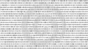 Technology vector binary code. Random digits on screen. Hacked software. Matrix sciense background. Big data analytics