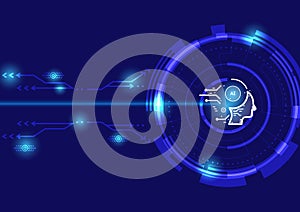 technology vector infographic Artificial intelligence, machine learning, neural networks and modern technology concept.