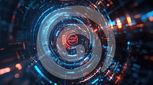 technology vibrating AI core