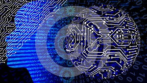 Technology web network internet.artificial intelligence virtual concept. world network  technology communication background.